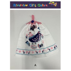 Crochet Top Hand Towel / Tea Towel -  Birds - Design A Crochet Top Hand Towel / Tea Towel -  Birds - Design A